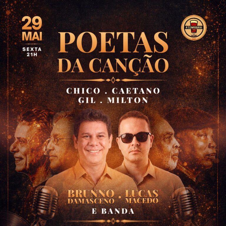 Rio Branco terá espetáculo com sucessos de Chico, Caetano, Gil e Milton Nascimento Poetas I