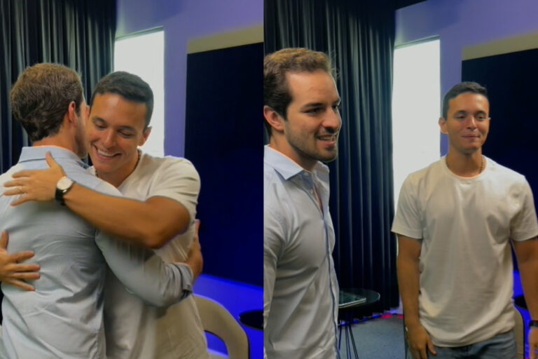 João Paulo Bittar e Virgílio Viana trocam “boa sorte” nos bastidores do debate