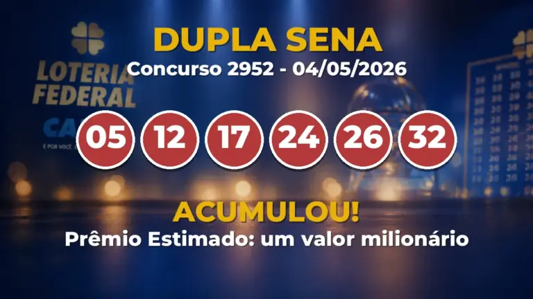 Resultado da Dupla Sena Concurso 2952
