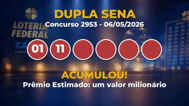 Resultado da Dupla Sena Concurso 2953