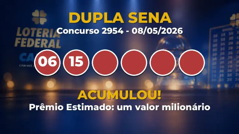 Resultado da Dupla Sena Concurso 2954