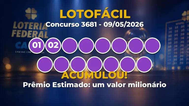 Resultado da Lotofácil Concurso 3681