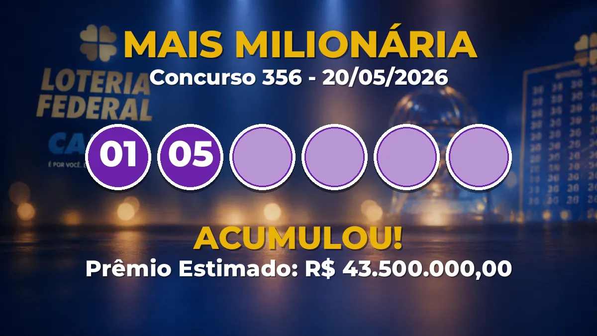 Resultado da Mais Milionária de hoje: veja as dezenas do concurso 356 acumulado