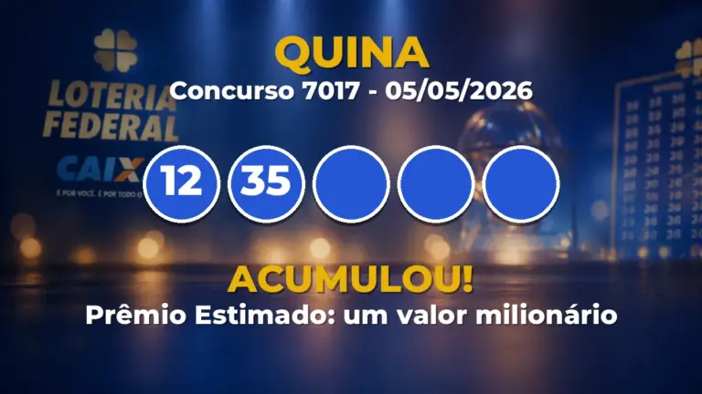 Resultado da Quina Concurso 7017