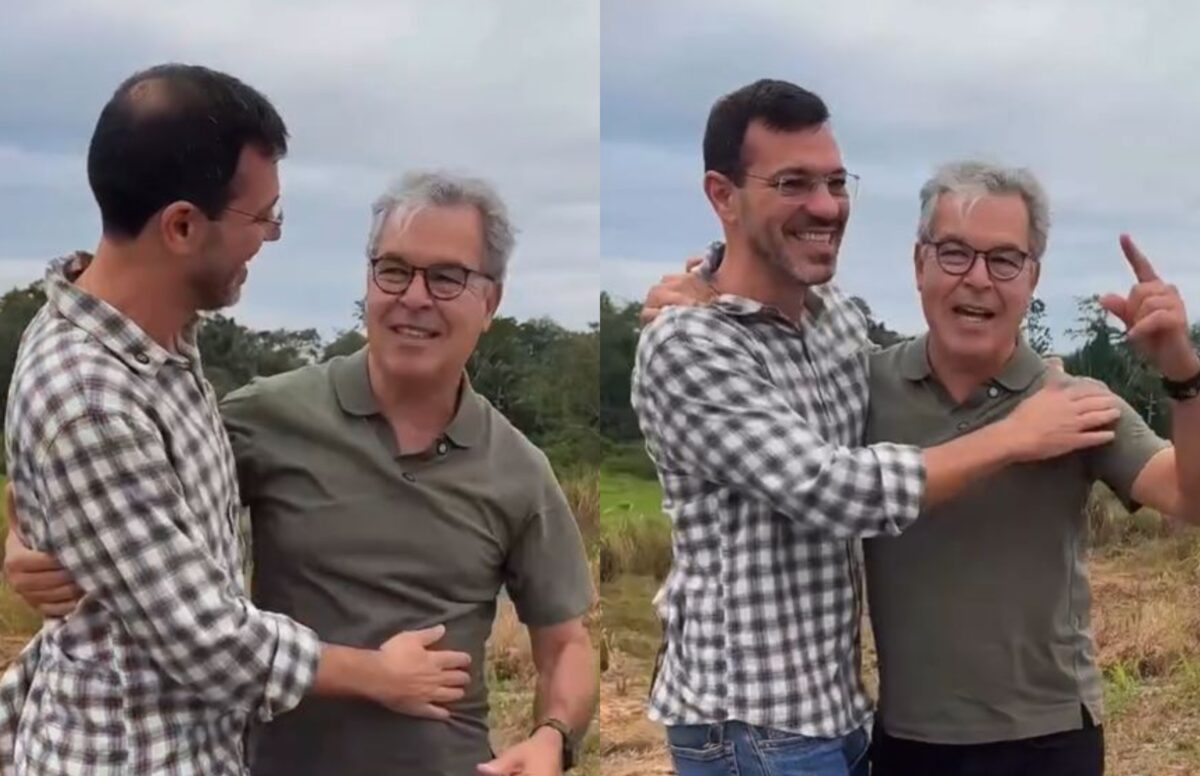 “Encontro lindo”, diz Thor Dantas ao cruzar com Jorge Viana na BR-364