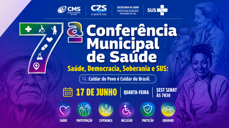 Cruzeiro do Sul realiza 7ª Conferência Municipal de Saúde nesta quarta