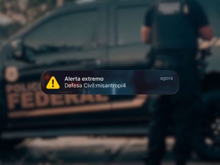 Defesa Civil aciona a Polícia Federal após alerta com mensagem de “misantropia” Defesa Civil aciona a Polícia Federal após alerta com mensagem de “misantropia”