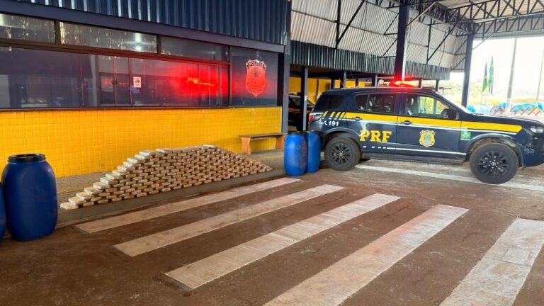 PRF apreende mais de 180 quilos de skunk escondidos em tonéis na BR-364