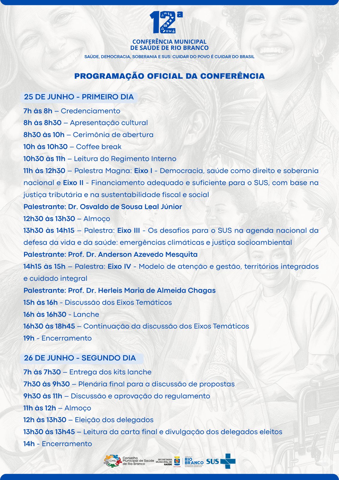 Prefeitura de Rio Branco abre inscrições para a 12ª Conferência Municipal de Saúde
