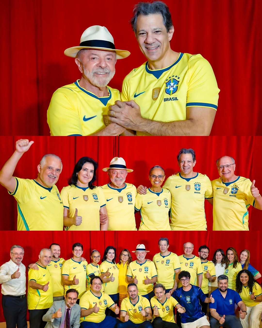 Lula assiste à vitória da Seleção ao lado de Marina Silva e amigos