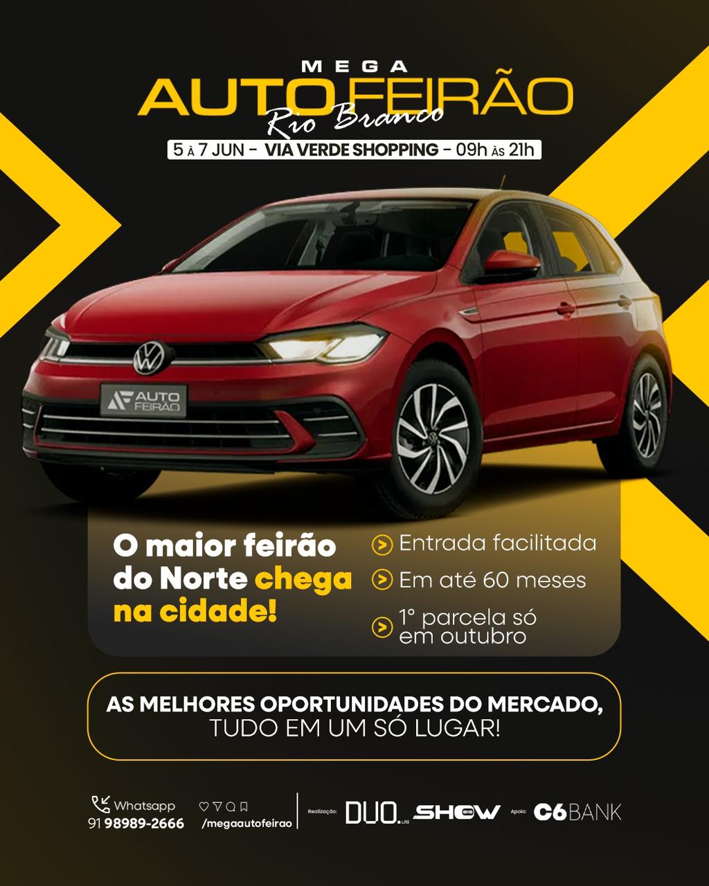 Mega Auto Feirão acontece de 5 a 7 de junho no Via Verde Shopping