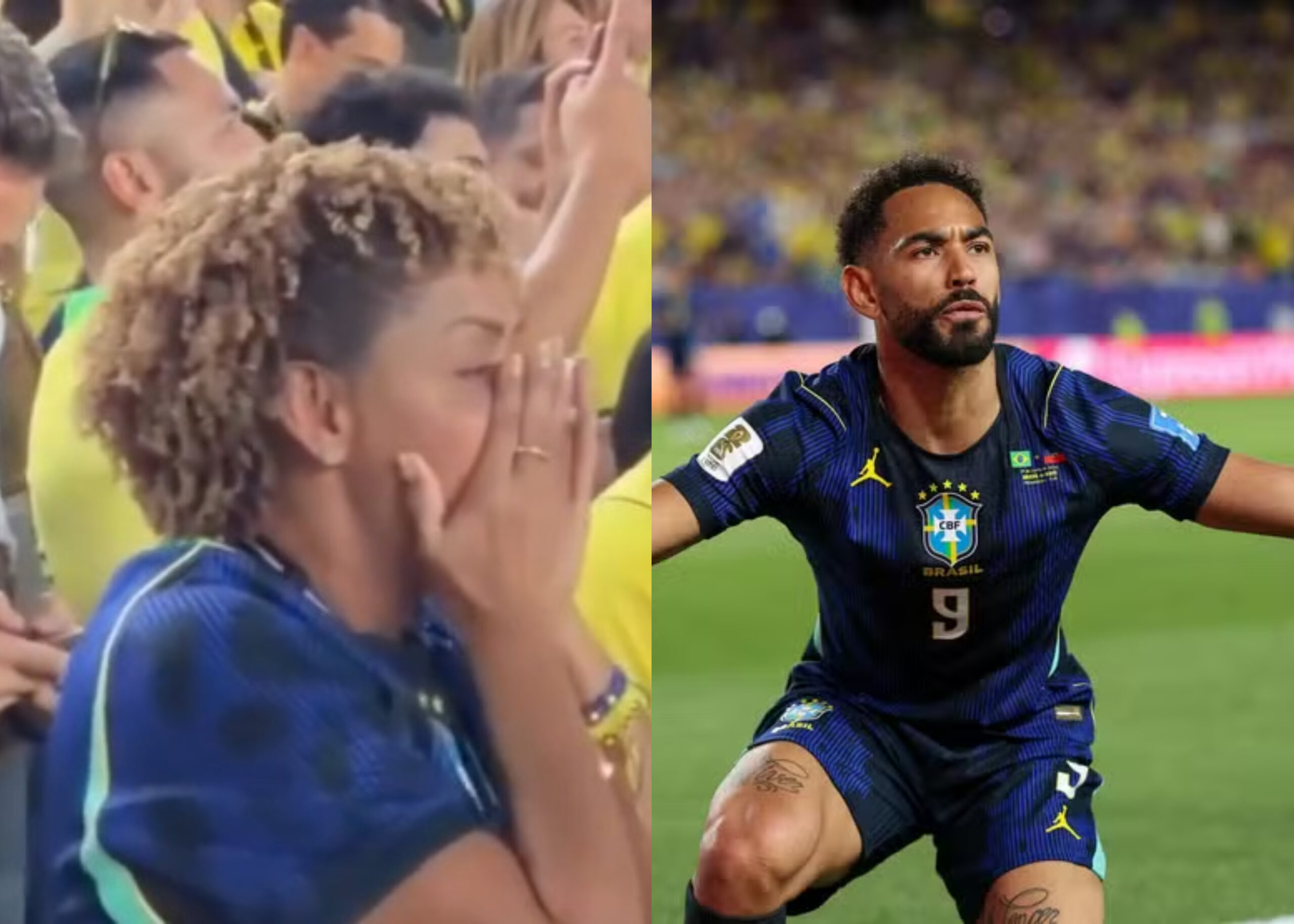 Mãe de Matheus Cunha se emociona nas arquibancadas após dois gols do filho Mãe de Matheus Cunha se emociona nas arquibancadas após dois gols do filho