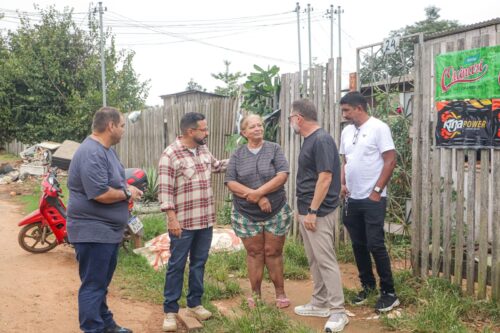 Alysson Bestene vistoria obras no Vale do Açaí e ocupação Jaguar