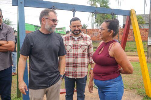 Alysson Bestene vistoria obras no Vale do Açaí e ocupação Jaguar