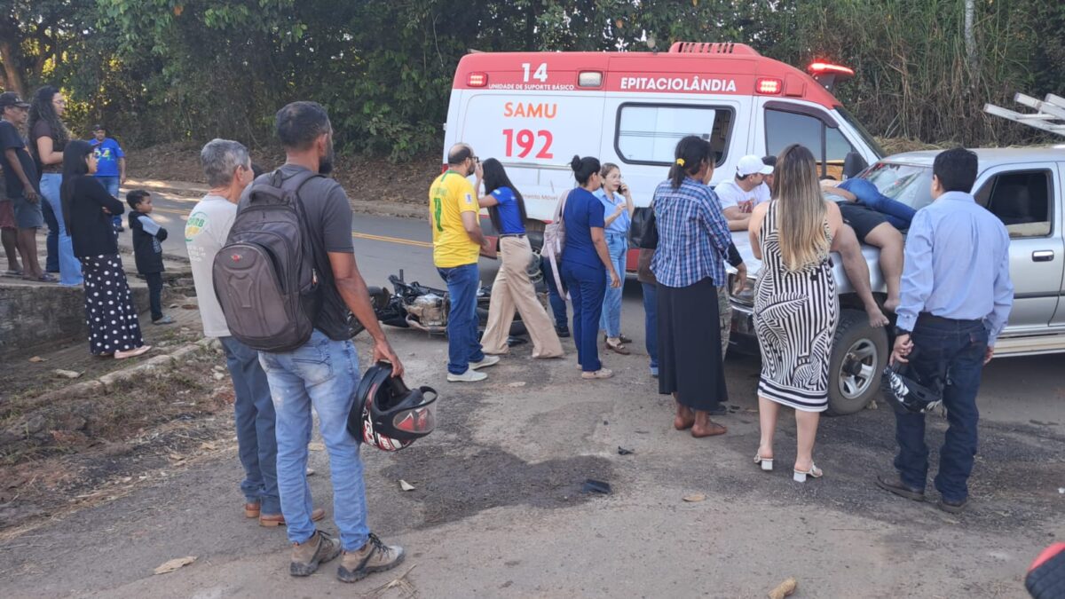 Ultrapassagem errada causa acidente e deixa entregador de gás ferido