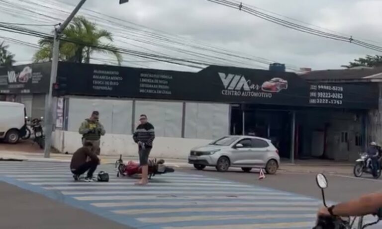 Acidente em cruzamento movimentado deixa trânsito lento em Rio Branco