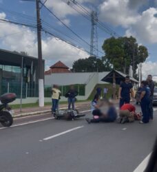 Acidente registrado na Estrada Dias Martins deixa duas pessoas feridas