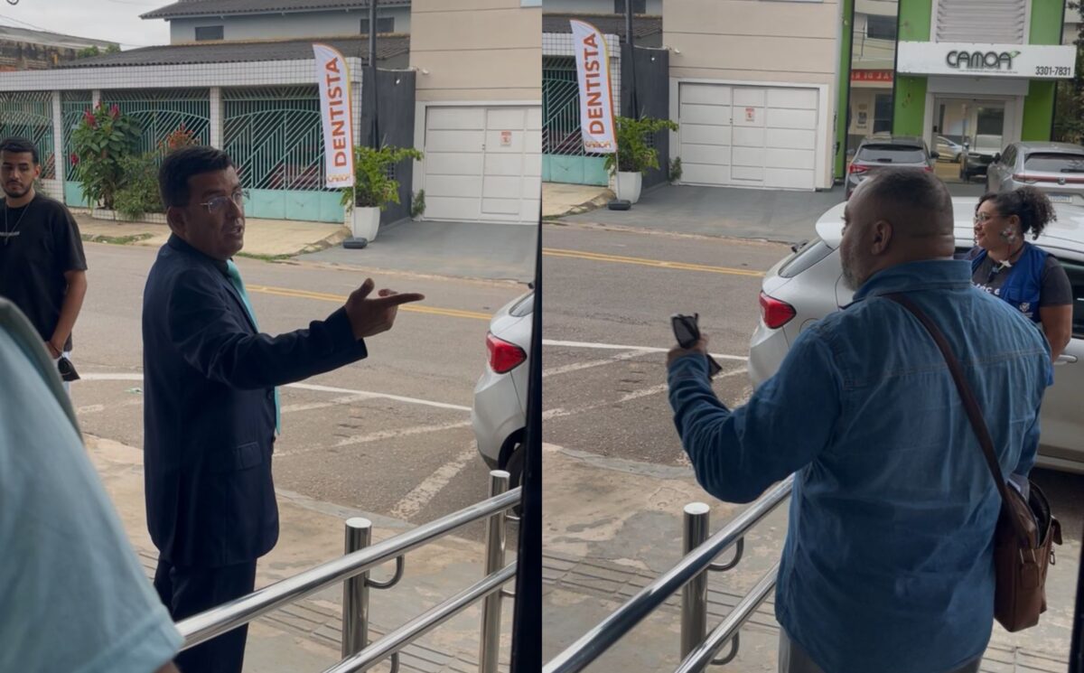 Vereador e sindicalista batem boca em frente à Câmara após votação