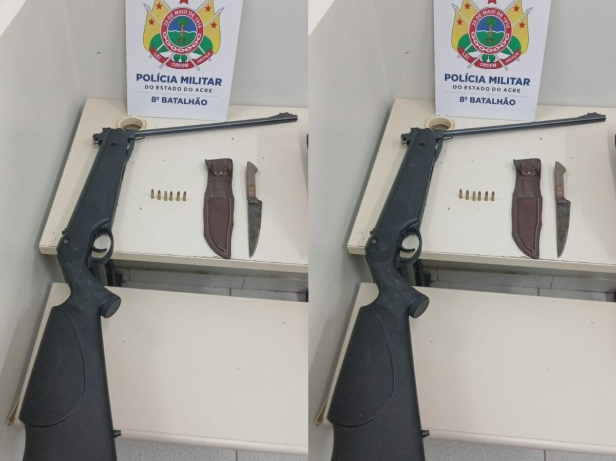 Homem é preso por violência doméstica e arma é apreendida em Sena