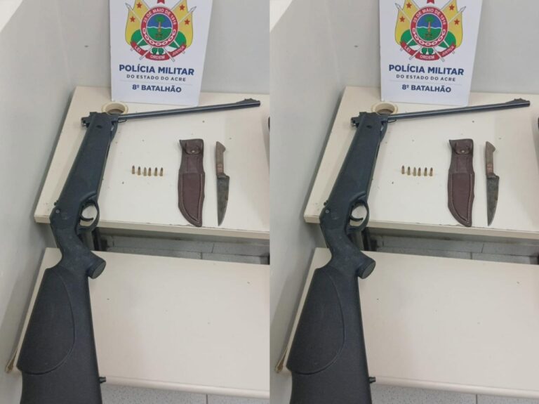 Homem é preso por violência doméstica e arma é apreendida em Sena