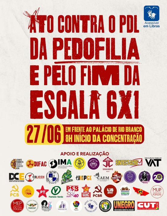 Movimentos sociais convocam ato unificado no Palácio Rio Branco neste sábado Movimentos sociais convocam ato unificado no Palácio Rio Branco neste sábado