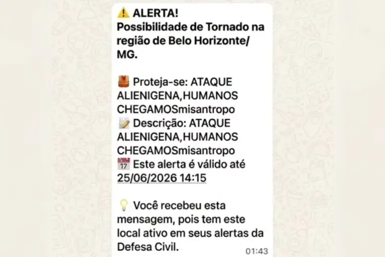 Invasão hacker simula invasão extraterrestre em canal da Defesa Civil