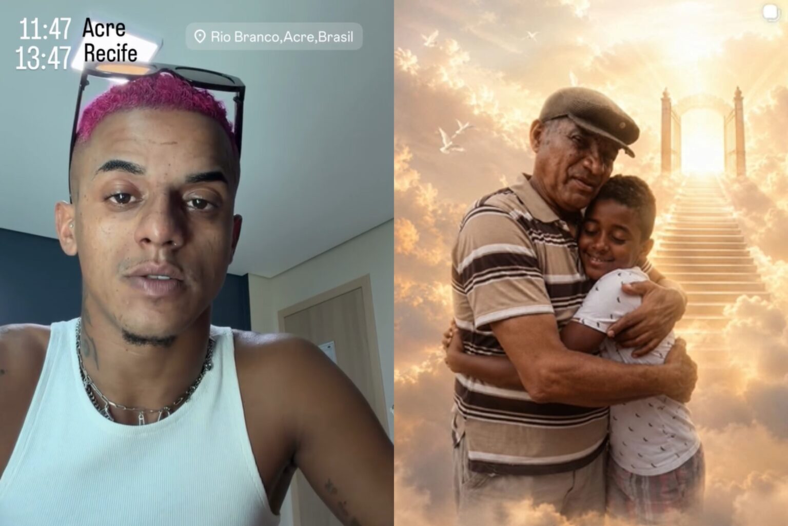 Teteia falou sobre o avô nas redes sociais