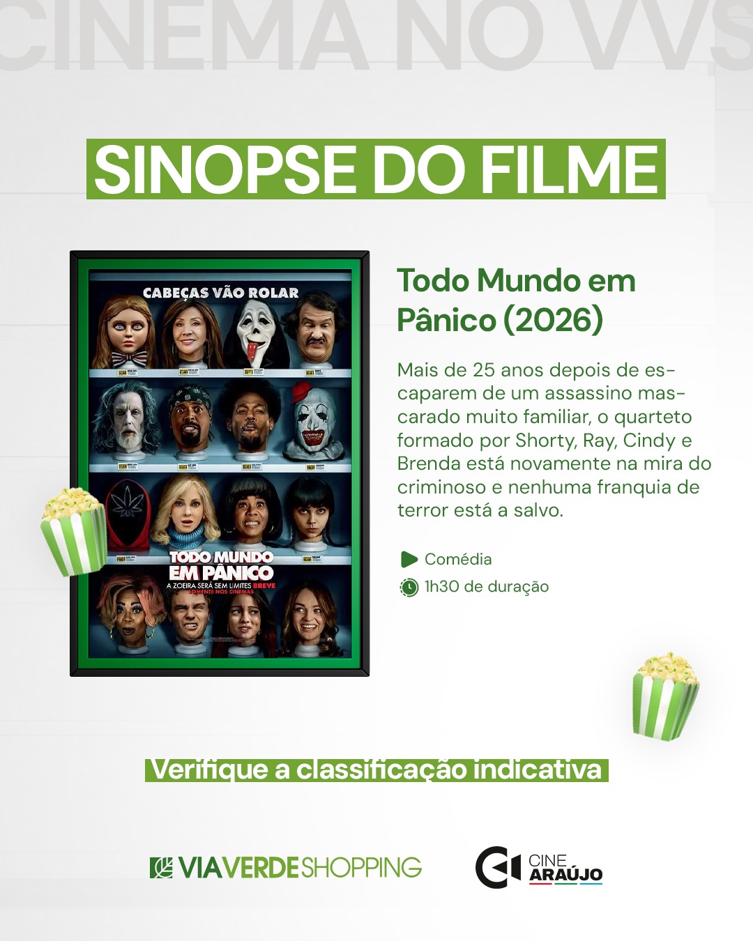 Cine Araújo do Via Verde traz uma temporada repleta de estreias