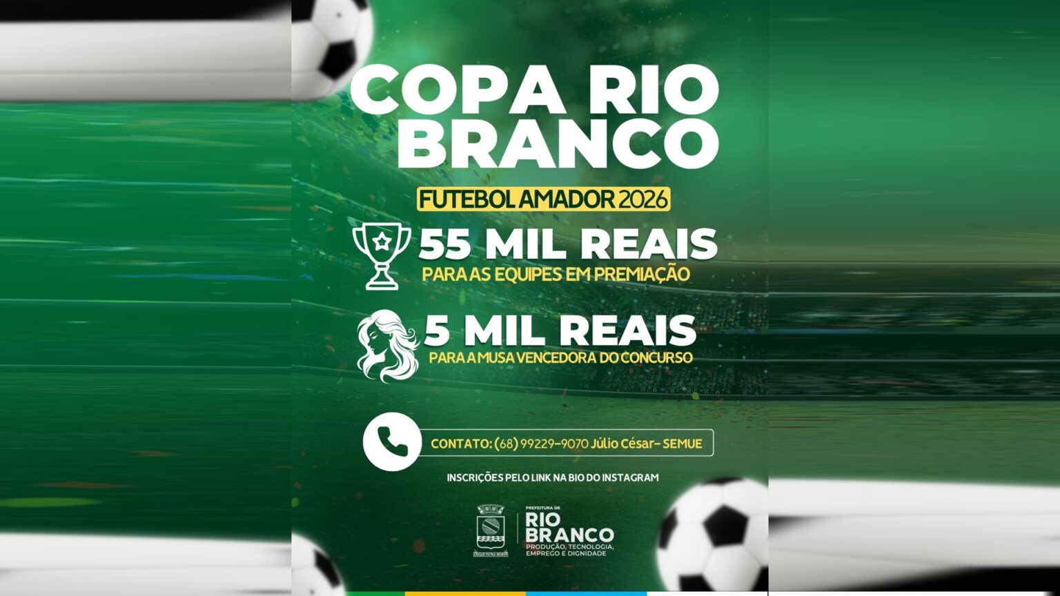 Copa Rio Branco terá R$ 55 mil em premiação e mais de 3 mil atletas