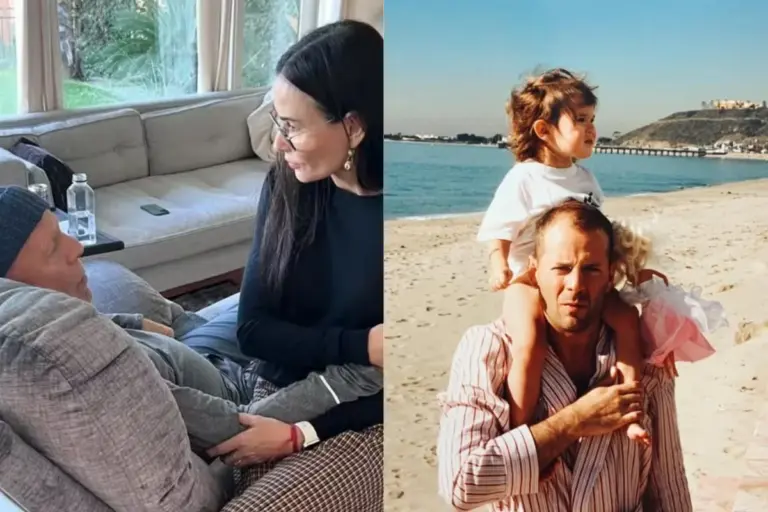 Demi Moore homenageia Bruce Willis no Dia dos Pais nos EUA