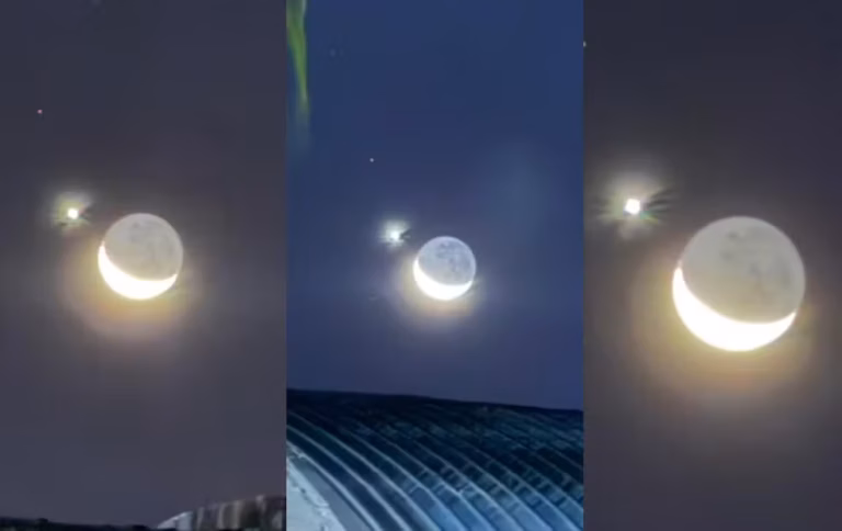Veja as fotos do raro encontro entre Lua e três planetas no céu