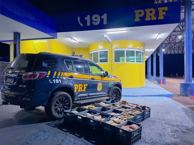 PRF intercepta furgão, carro e ônibus com drogas em três pontos da BR-364