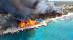 Incêndio em resort de luxo deixa uma turista morta e força evacuação