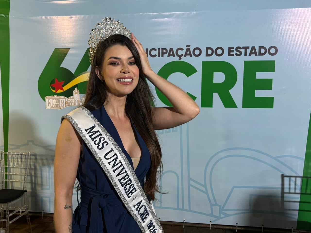 “Me sinto representada”, diz Miss Acre sobre protagonismo feminino “Me sinto representada”, diz Miss Acre sobre protagonismo feminino