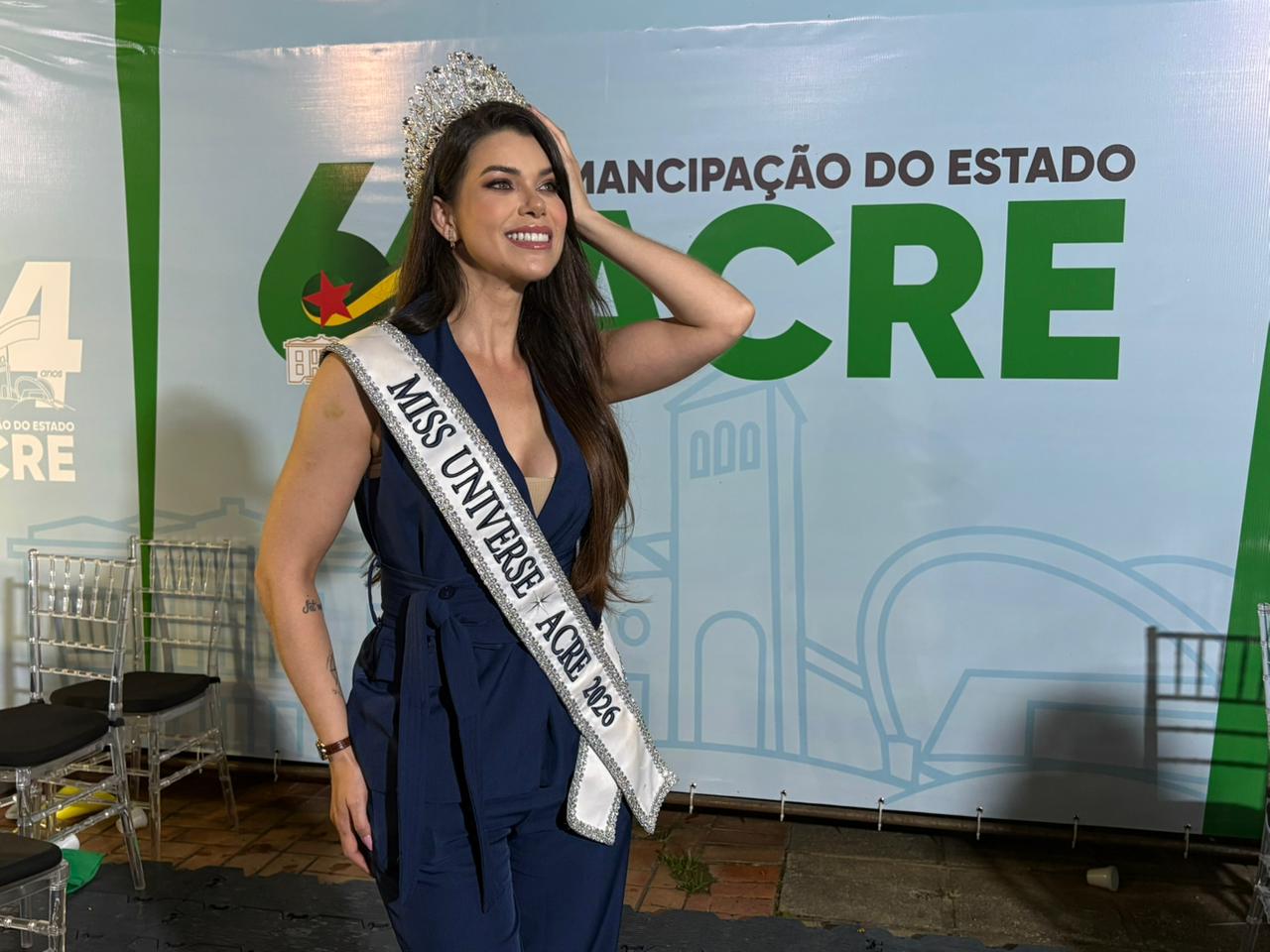 “Me sinto representada”, diz Miss Acre sobre protagonismo feminino “Me sinto representada”, diz Miss Acre sobre protagonismo feminino