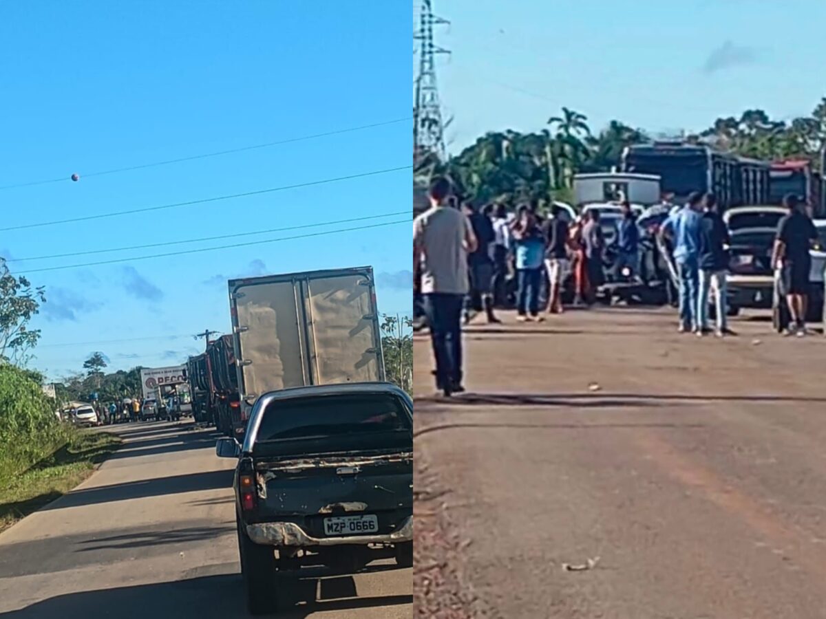 Após queda de ponte, moradores de Sena bloqueiam a BR-364