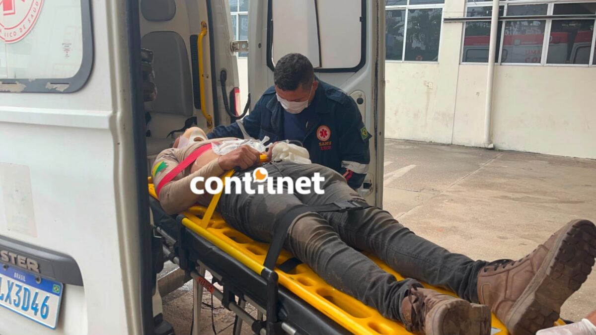 O motociclista foi encaminhado ao Pronto Socorro de Rio Branco
