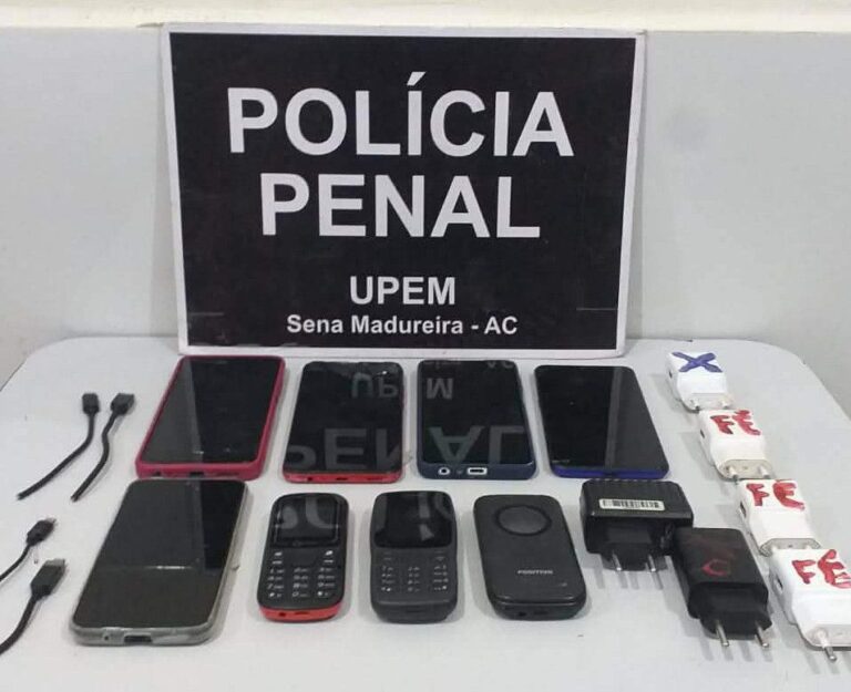 Polícia Penal impede entrada de celulares em presídio do Acre
