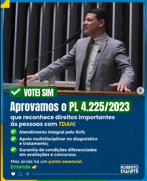 Projeto visa ampliar direitos e reconhecimento legal do TDAH Projeto visa ampliar direitos e reconhecimento legal do TDAH
