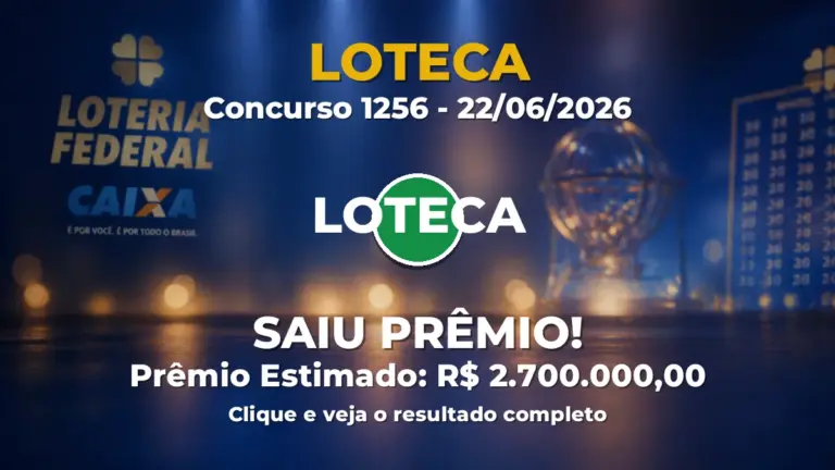 Resultado da Loteca de hoje (concurso 1256) tem aposta premiada