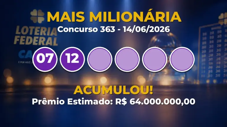 Resultado da Mais Milionária de hoje: veja as dezenas do concurso 363 acumulado