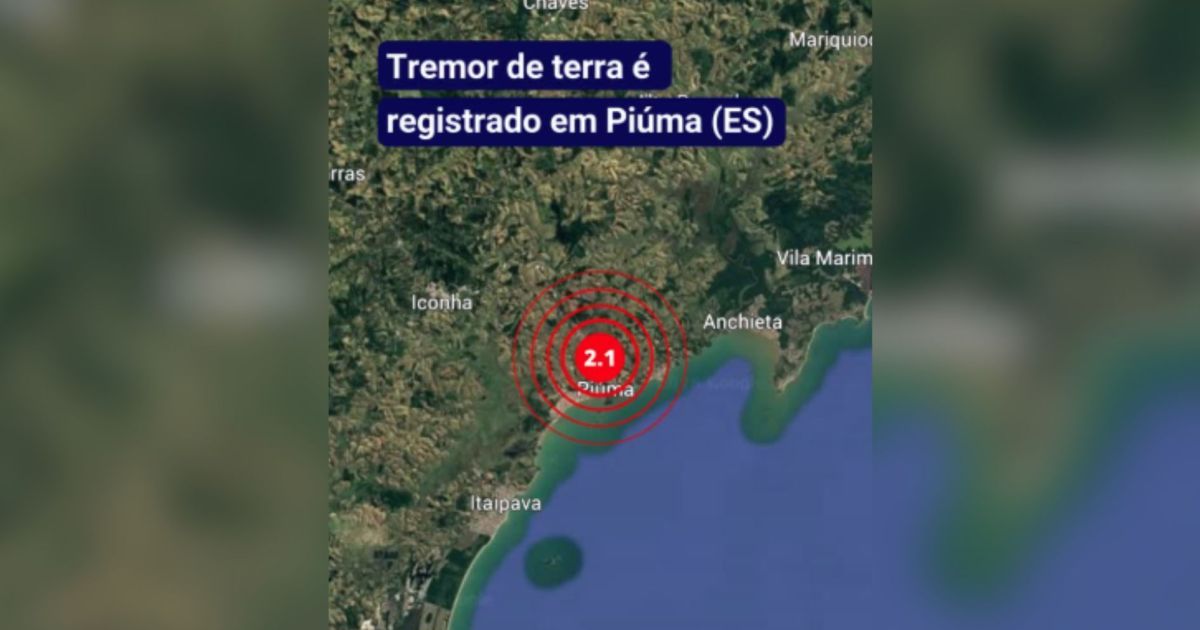 Tremor de magnitude 2.1 atinge cidade no Espírito Santo; entenda Tremor de magnitude 2.1 atinge cidade no Espírito Santo; entenda