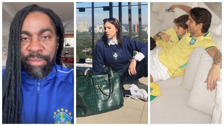 Famosos vestem camisa da Seleção para mata-mata entre Brasil e Noruega