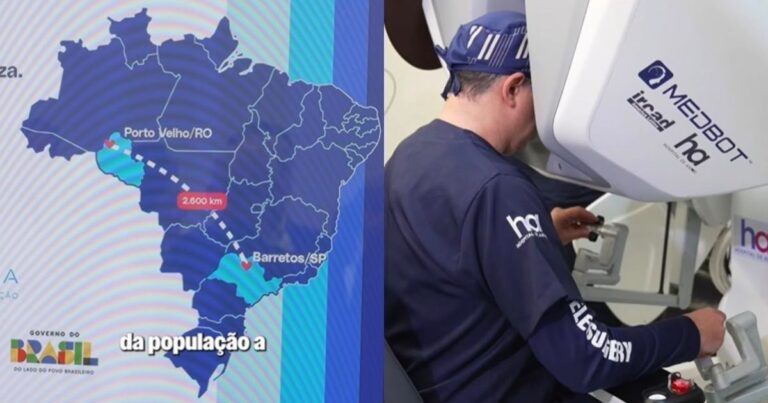 Paciente do SUS passa por cirurgia inédita feita a 2.700 km de distância