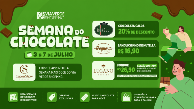 Via Verde Shopping lança Semana do Chocolate com ofertas especiais