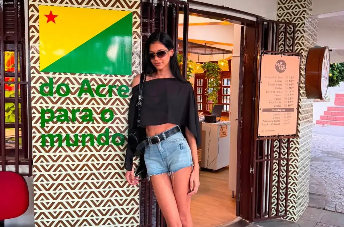 Gaby Dobbins no Acre: top model internacional aproveita férias em Rio Branco