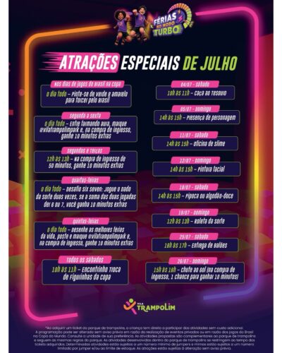 Vila Trampolim agita férias de julho no Via Verde Shopping