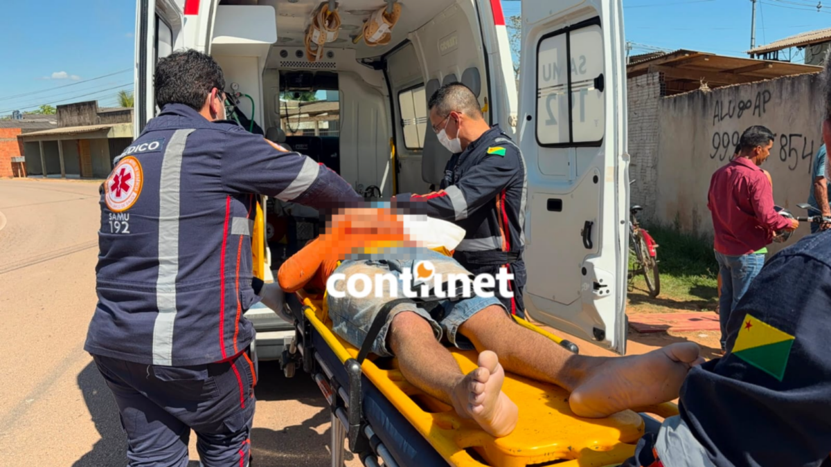 Motociclista perde controle, bate em muro e fica desacordado em Rio Branco