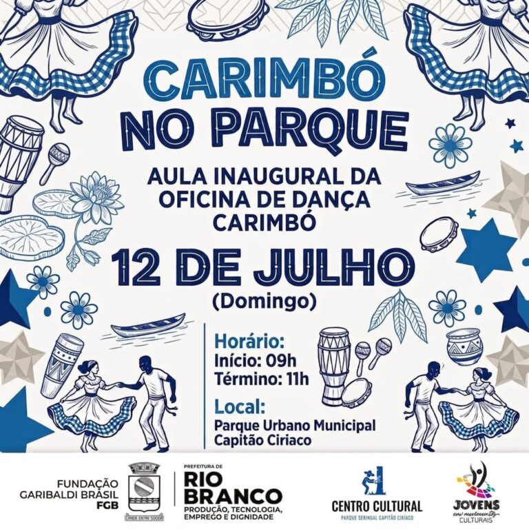 Parque Capitão Ciríaco recebe aula inaugural gratuita de carimbó
