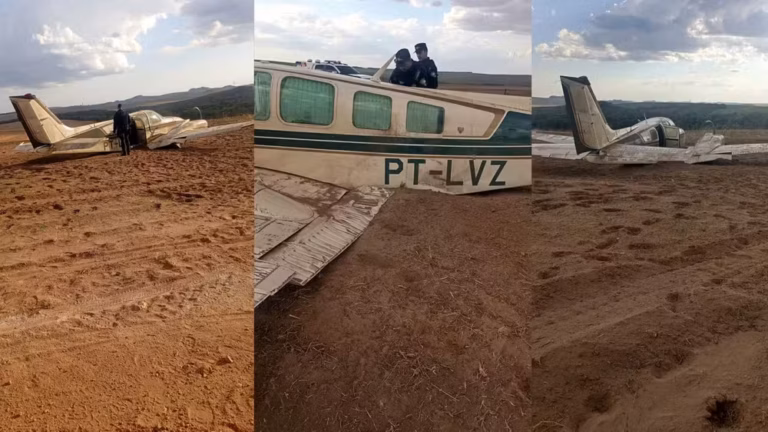 Aeronave é encontrada abandonada após pouso forçado em fazenda às margens da BR-364